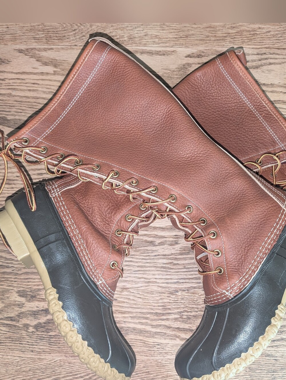 New In Box 16" Tall L.L. Bean Duck Boots, Limited Edition Size 8.5, RARE